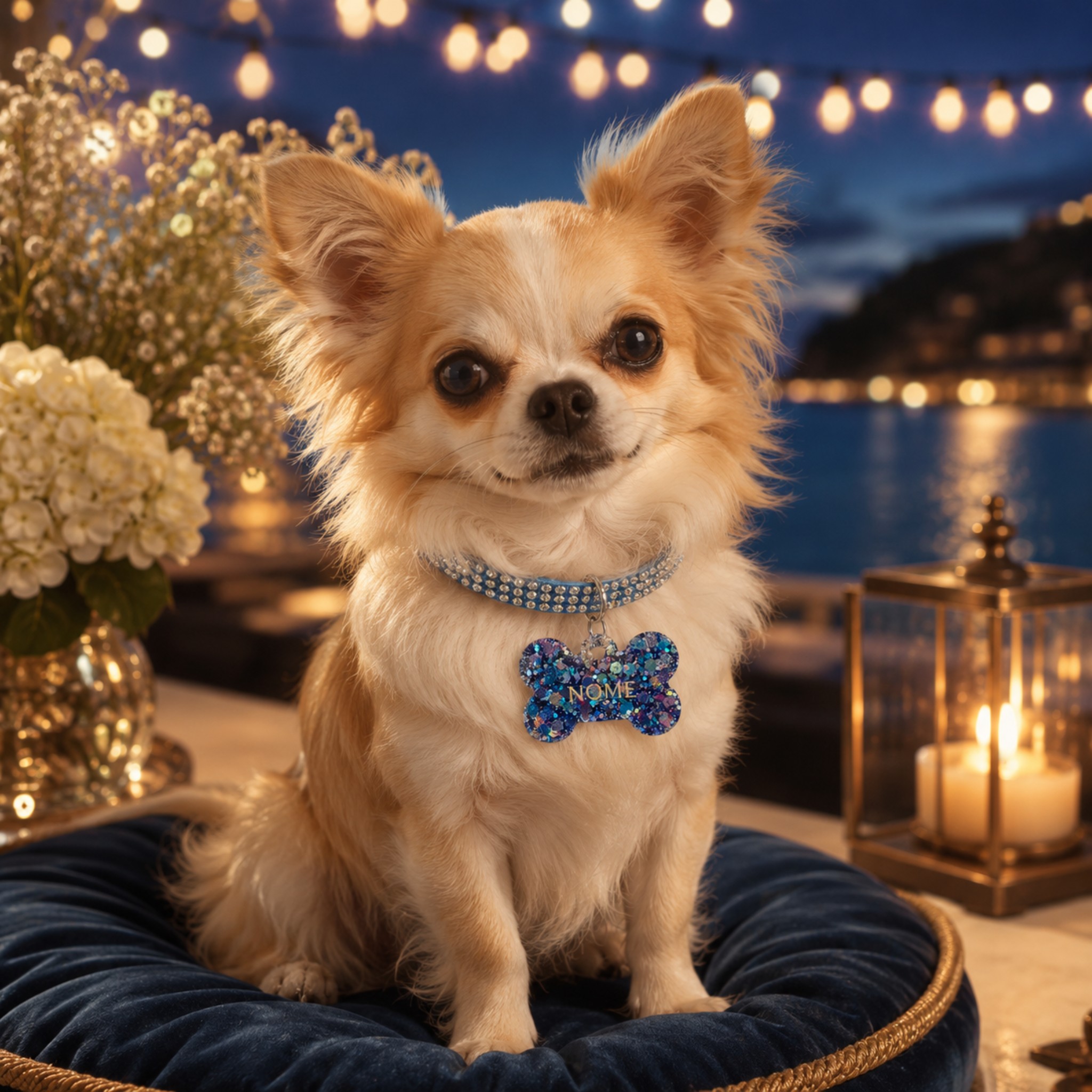 Medagliette Personalizzabili in Resina Glitter per Animali
